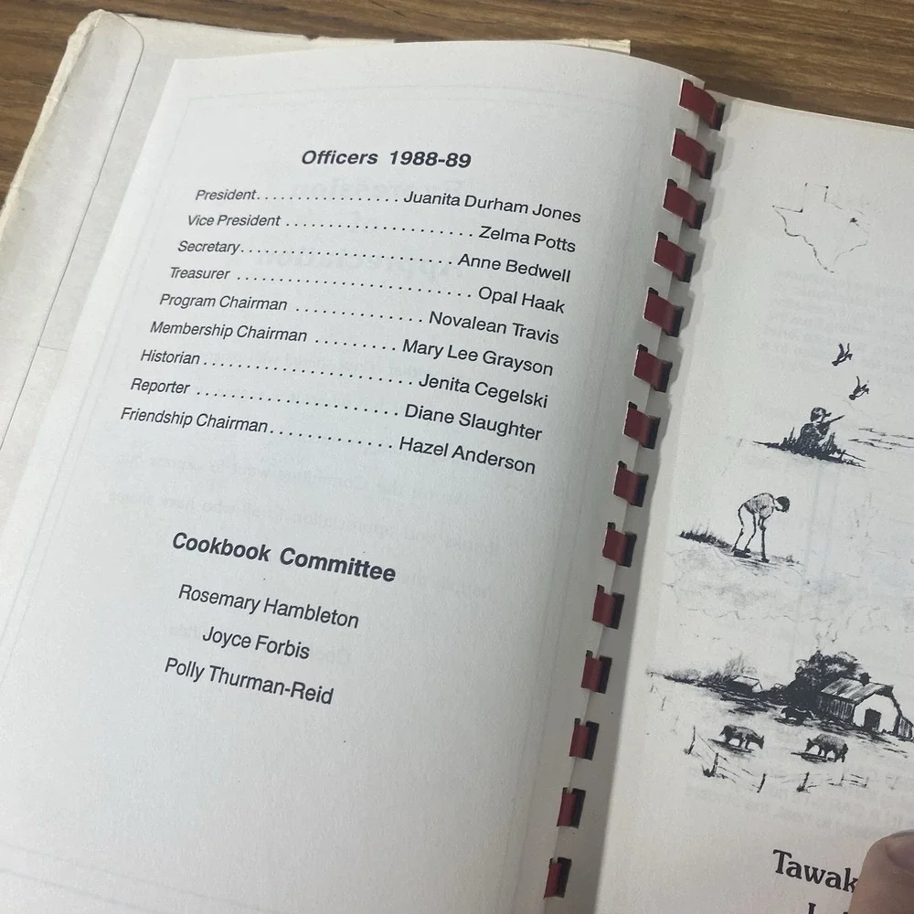 VTG 1989 Lake Tawakoni Texas In Good Taste II Cookbook Civic Club Regional Comb